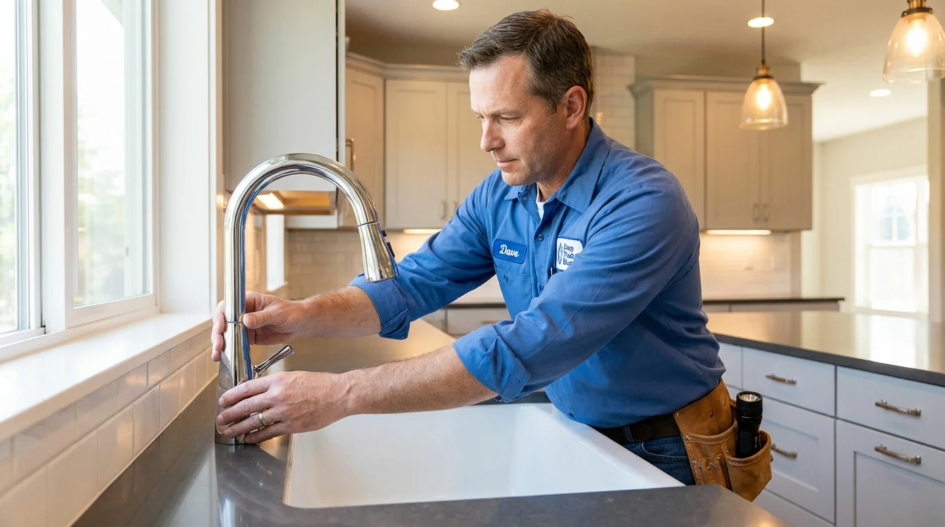 Kitchen faucet installation by Johns Plumbing LLC in Berwyn
